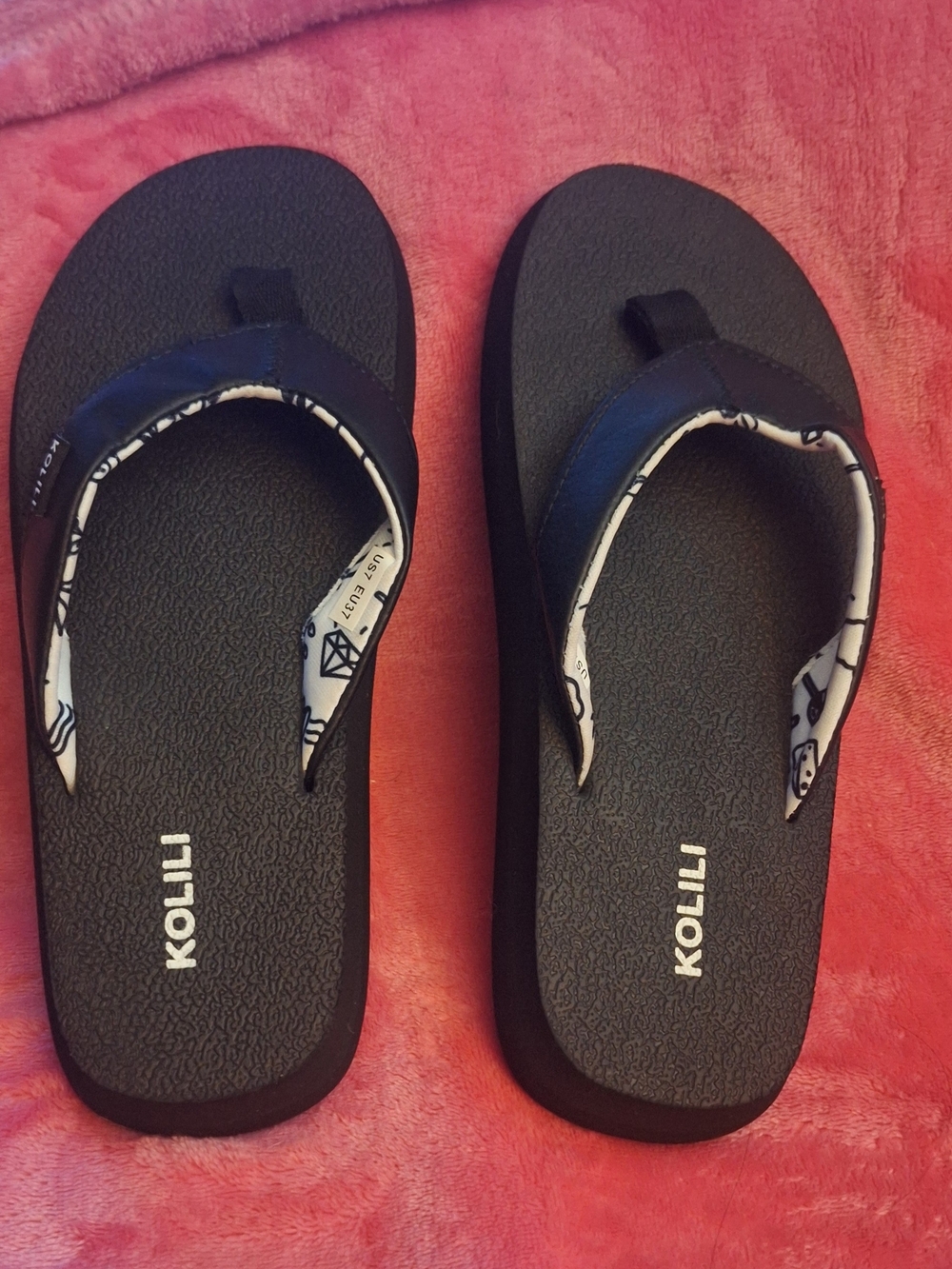 KOLILI Beach Yoga Mat Arch Support Flip Flops Womens Size 7